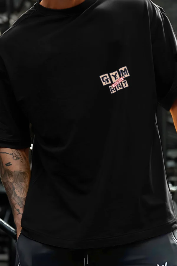 Gym Rat Black Gym Oversized T-Shirt - Image 2