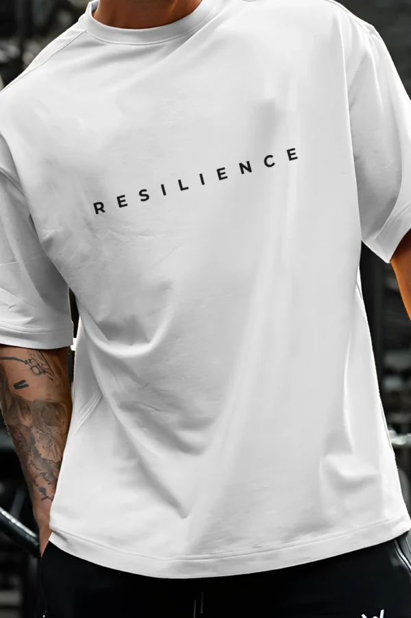 Resilience White Gym Oversized T-Shirt