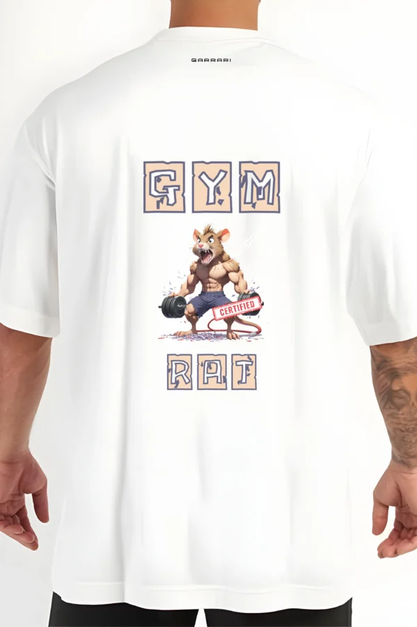 Gym Rat White Gym Oversized T-Shirt