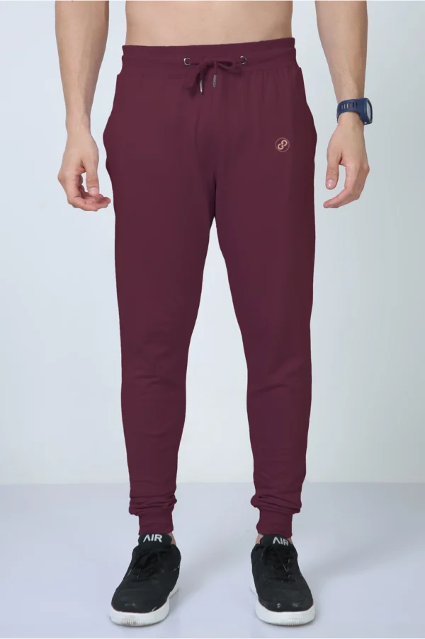 Rich Maroon Joggers - Image 2