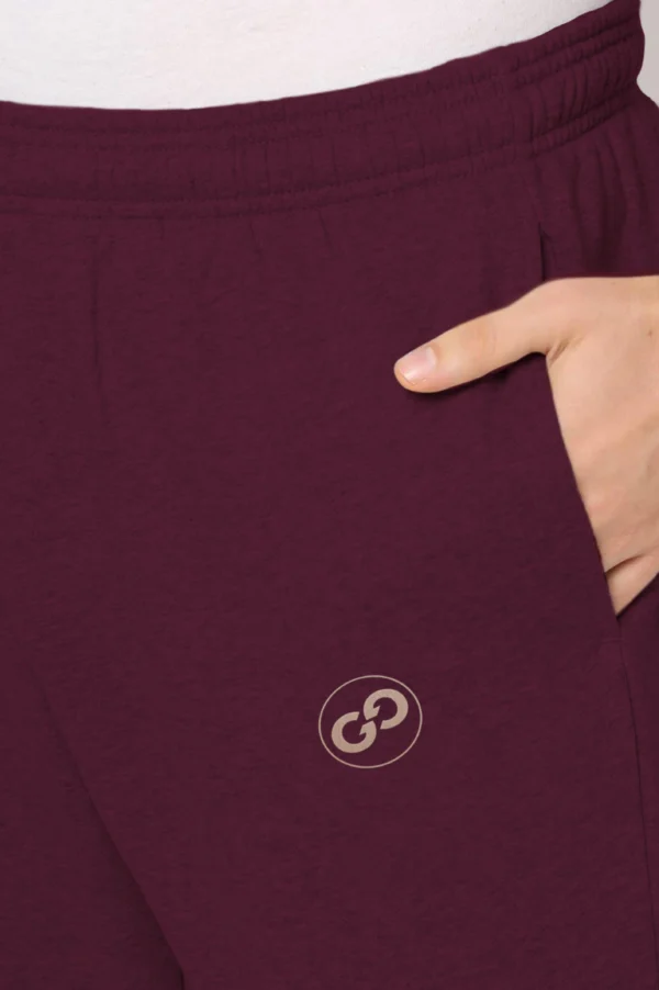 Rich Maroon Joggers - Image 3