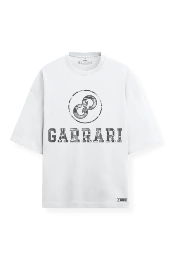 Garrari Camoflage White Oversized T-Shirt