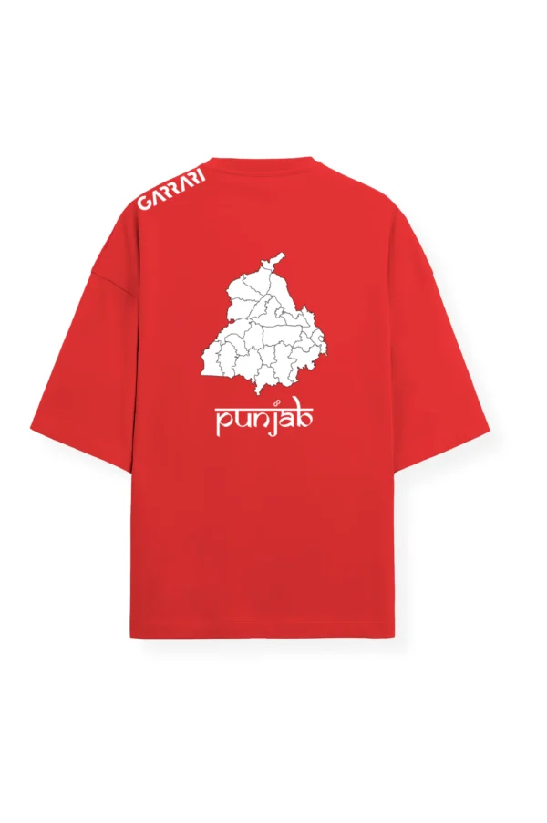 Garrari for Punjab Red Oversized T-Shirt - Image 2