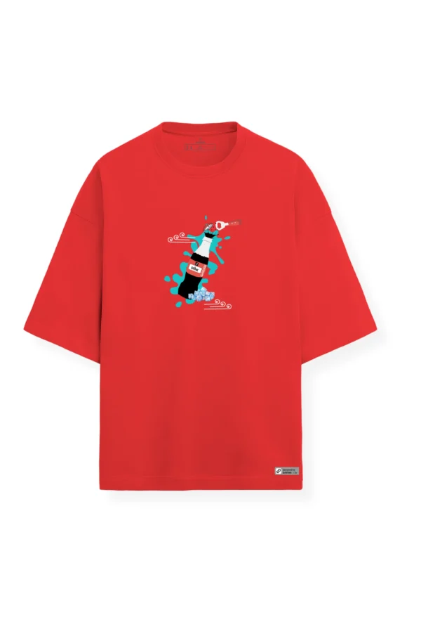 Chill Out Red Oversized T-Shirt