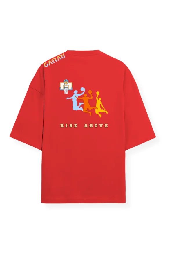 Rise Above Red Oversized T-Shirt - Image 2