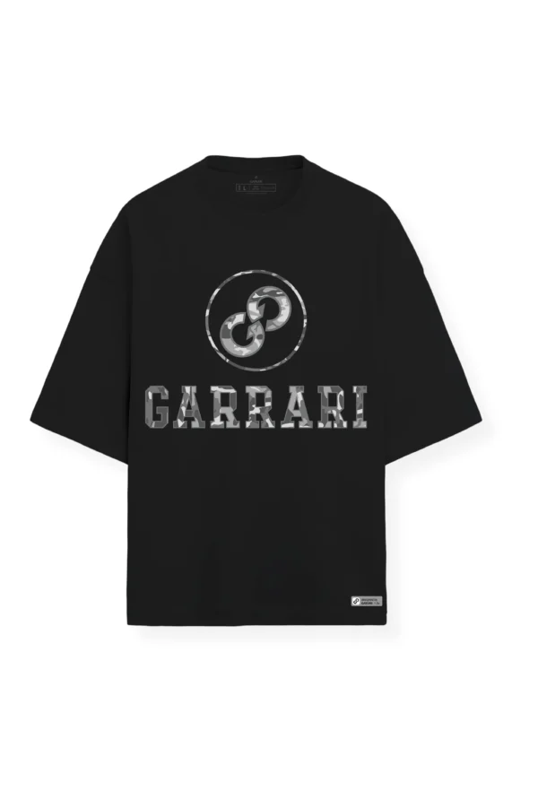 Garrari Camoflage Black Oversized T-Shirt