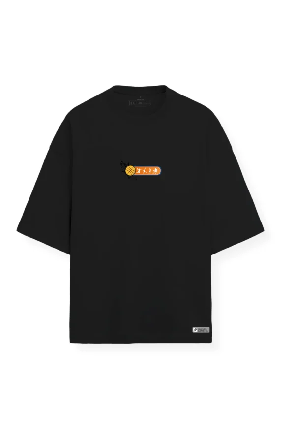 Basketball & Sneaker Black Oversized T-Shirt