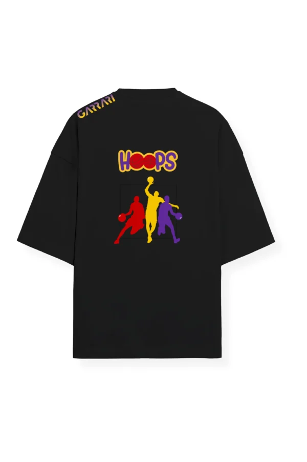 Hoops Black Oversized T-Shirt - Image 2