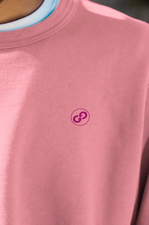 Blush Dawn Pink Oversized Sweatshirt - Image 3