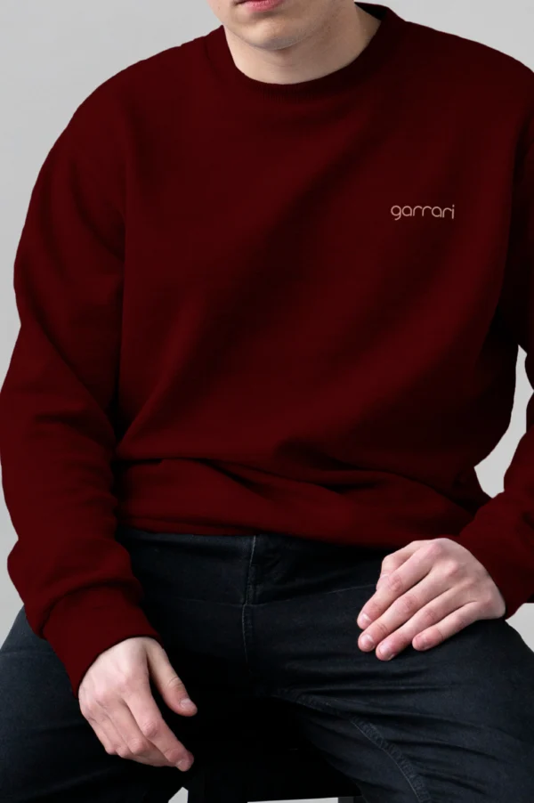 Berry Maroon Oversized Sweatshirt