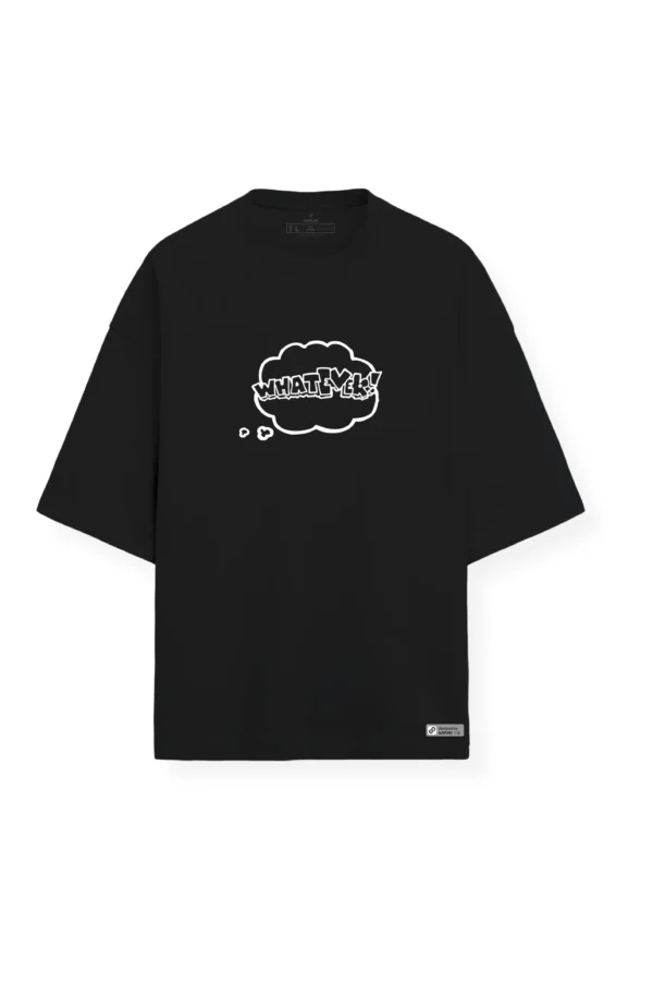 Whatever Black Oversized T-Shirt