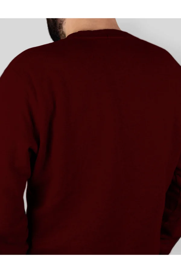 Berry Maroon Oversized Sweatshirt - Image 4