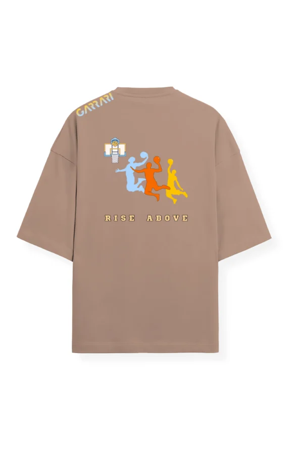 Rise Above Beige Oversized T-Shirt - Image 2